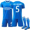 2526 Uniforme de Fútbol No. 9 Mbappe 7C Ronaldo Jersey 5 Bellingham Real Madrid Segundo Uniforme de Visitante Azul de Manga Corta