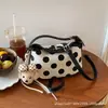 Bolso de Lunares para Mujer, Nuevo Estilo Verano 2026, Súper Popular, Bolso de Mano Pequeño Exquisito, Versátil para el Viaje Diario, Bolso de Hombro Único Cruzado