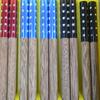 Palillos de Madera para Alitas de Pollo para Uso Doméstico, 5 Pares o 10 Pares en Caja de Regalo, Cabeza Redonda, Chapados en Oro, Palosanto, Secuoya, Artesanías de Regalo