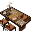 Mantel Individual de Mesa de Comedor Estilo Medieval con un Toque de Lujo Ligero y de Alta Gama, Lavable, Impermeable, Resistente al Aceite y al Calor, Mantel de Cuero para Uso en el Hogar, Posavasos para Mesa de Café