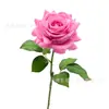 Rosa artificial multicamadas realista em haste única para arranjos florais de mesa e decoração de atmosfera de shopping
