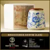 Bule de Chá de Cerâmica Ru Kiln Yu Huang com Desenho de Videira de Lótus, Pote Selado de Cerâmica Premium, Recipiente para Armazenamento de Chá, Acessórios para Conjunto de Chá Chinês
