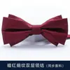 Boda Traje de Novio Estilo Coreano Traje de Boda para Hombre Traje para Padrino Pajarita Pajarita Negra Británica Pajarita Roja