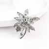 2025 Nova Broche de Flor de Cristal de Alta Qualidade Broche de Liga de Zinco Microcravejado com Zircônia Broche Elegante Elegante Acessórios de Broche