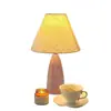 Lámpara de mesita de noche minimalista, lámpara decorativa creativa y cálida estilo nórdico, sensible al tacto, regulable, para uso en dormitorio, marco de hierro