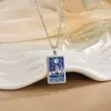Colgante de Moda Europea y Americana Personalizado Nicho Acero Inoxidable Chapado en Oro de 18K Vintage Original Nuevo Colgante de Carta del Tarot