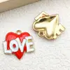Colgantes Mixtos de 30 Corazones con Alas de Rosa de Aleación Esmaltada Accesorios para Joyería DIY Venta Caliente Transfronteriza