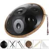 Tambor Handpan de Grau Profissional em Ré Menor, um Instrumento de Nível de Performance, Forjado à Mão, Tambor de Língua de Aço Etéreo