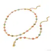 Collar de Acero Inoxidable con Gota de Aceite de Margarita Transfronterizo Europeo y Americano para Mujer, Pulsera de Acero de Titanio Todo Fósforo, Joyería sin Color, Joyería de Flores