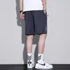 Pantalones cortos de seda de hielo para hombre, verano, finos, holgados, casuales, transpirables, de secado rápido, para correr al aire libre, deportes