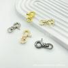 Al por mayor cadena de garra pequeña de 3 puntos herrajes hebilla DIY joyería hebilla metálica decorativa 8mm diámetro interior aleación de zinc hebilla accesorios