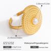 Luz de Anillo de Perlas Europeas y Americanas Lujo de Alta Gama Retro Anillo Irregular Anillos de Oro Real de 18k Anillo de Acero de Titanio Transfronterizo