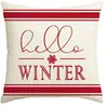 Ventas Directas de Fábrica Funda de Cojín Navideño Personalizada Estampada Funda de Almohada para Sofá de Sala de Estar Decoraciones de Ambiente Festivo