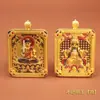 Montanha Wutai Praça Thangka Wuye Novo Pingente de Relevo Dupla Face Doze Signos Oito Deuses Guardiões Pingente de Buda