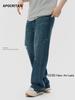 Pantalones Vaqueros Rotos Lavados Estilo Americano High Street para Hombre Marca Trendy APO con Toque Avanzado Plappy Guapos Sueltos Rectos Largos