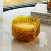 Borda de prata Ripple Fruit Plate Household Living Room Plate Prato de frutas Phnom Penh Bolo de sobremesa transparente Osso cuspindo talheres