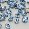Rhinestones Mixtos K9 de Alta Calidad para Uñas, Imitación Huazi Azul Claro Multifacéticos de Fondo Plano Forma Irregular Granel Brillantes Rhinestones Grandes para Uñas