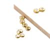 S925 chapeamento de prata de ouro com posicionamento de silicone fixo bolha, grânulos de jóias DIY, grânulos soltos grânulos de bolha, Q0424