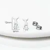 Novos Brincos de Aço Inoxidável com Recorte de Animal Cartoon Cão Lobo Tigre Koala Porco Esquilo Pássaro Pombo de Comércio Exterior