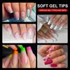 Uñas Nuevas Caja Blanca Porcelana Uñas Ultrafinas Sin Costuras Semiesmeriladas Ballet Cuadradas Uñas Postizas No Talladas 550