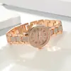Relógio de Aço Liga com Pulseira Totalmente Diamantada, Best-Seller Transfronteiriço, Relógio Britânico, Relógio Feminino de Luxo Leve de Nicho, Relógio para Estudante