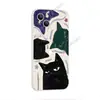 A popular case de telefone preta, pintada à mão, com estilo de arte peculiar de TK, 17AIR, fosca, para iPhone 18, uma capa macia personalizada com arte
