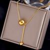 Collar de Doble Capa 2024 Nuevo Cadena para Suéter de Mujer Lujo Accesible Diseño Nicho Alta Gama No se Desvanece Accesorios Cadena Clavícula