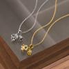 Nalan Collar de Plata de Ley S925 Campana de Viento Estilo Retro Orquídea Estilo Ins Joyería de Cuello de Gama Alta Elegante para Mujeres Y00737