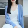 Blusa de Malla de Aire Acondicionado Nueva de Verano para Mujer, Cárdigan de Manga Murciélago, Top de Punto Fino