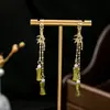 Novos Brincos de Estilo Chinês Antigo para Coleção Feminina, Acessórios para Hanfu, Cheongsam, Saia Mamian, Brincos Longos com Franjas, Atacado