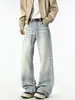 Ropa para Hombre Maple House / Primavera 2026 Nueva Marca de Moda Americana High Street Talla M Corte Holgado Jeans Ligeramente Acampanados Pantalones Largos para Hombre