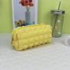 Bubble lattice pencil case de grande capacidade estudante pencil case versão da menina 2023 New ins cream puff storage makeup