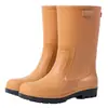 Botas de Lluvia de Media Pantorrilla de Moda para Adultos, Botas de Lluvia para Mujer, Nuevas Resistentes al Desgaste, Impermeables, de Terciopelo, Antideslizantes, Zapatos de Agua, Zapatos de Goma para Cocina