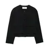 Comercio Exterior Transfronterizo Ropa de Mujer Primavera 2025 Nuevo Estilo Americano Cuello Vertical Bolsillo Chaqueta Abrigo Aviador 0518260