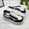 Sapatos Plataforma Esportivos Casuais Femininos Primavera e Verão 2025 Versátil Original Outono e Inverno Sola Grossa Ultra-Leve Novos Cadarços Sapatos Brancos para Mulheres