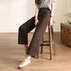Jeans Rectos de Pierna Recta, Cropped, de Cintura Alta, Sueltos, Color Blanco Crudo, para Mujeres Petites, Versátiles, Novedad Otoño 2026