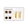 ZE0832 Venta Caliente Transfronteriza Pendientes de Diamante conjunto Lujo Ligero Exquisito Estilo Europeo y Americano Acero Inoxidable Moda Hebilla de Oreja Versátil para Mujer