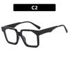 Europa y Estados Unidos montura de gafas ópticas de personalidad de moda transfronteriza se puede equiparar con montura de gafas para miopía lente cuadrada plana luz azul anti-ins