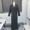 Moda Feminina Europeia e Americana Transfronteiriça Outono/Inverno 2026 Amazon Casaco de Lã Quente Longo Liso para Mulheres, Elegante para o Trabalho