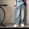 Camiseta Casual de Manga Corta Batik de Verano para Hombre y Mujer Pantalones Vaqueros Finos de Pierna Recta para Niños Grandes Pantalones Modernos