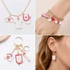 Nuevo accesorio de colgante de aleación con forma de corazón de jeringa médica roja y blanca, gorro de enfermera, accesorio para joyería de nicho DIY