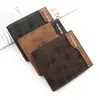 Nova carteira masculina curta, carteira masculina de PU emendada, moderna e simples, porta-cartões, porta-moedas e troco