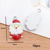 Resina Natal floco de neve árvore de Natal meias de Natal diy pingente balão pinguim presente de Natal chaveiro charme acessórios