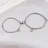 Pulseira de Aço Titânio Estilo Coreano Pulseira Elegante de Cintura Fina para Mulheres Luxo Leve Alta Qualidade Versátil Pulseira de Aço Inoxidável Cravejada com Diamantes Joias