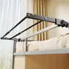 Cabide de Roupa Retrátil para Cabeceira de Dormitório, Suporte de Armazenamento Doméstico para Pendurar, Cabide de Roupa sem Furos para Cabeceira de Beliche de Estudante