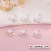 Nueva Corona de Perlas Grandes Estilo Francés Accesorios de Aleación para Uñas, Decoraciones para Uñas Incrustadas con Diamantes, Pegatinas para Uñas de Moda Europeas y Americanas