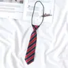 Corbata Jk Jardín de Infancia Niños y Niñas Corta Rojo Puntos Pollos Camisa de Estudiante Uniforme Rayas Perezoso Sin Golpes Accesorios
