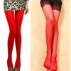 Calças de casamento Big Red Bride Meias de seda Meias-calças vermelhas Benmingnian Leggings
