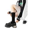 Calcetines de presión ajustados para mujer, primavera y otoño, calcetines por encima de la rodilla, estilo británico universitario, cálidos, para otoño.