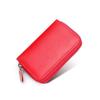 Bolsa para cartão de couro RFID, anti-magnética, anti-roubo, tipo órgão, posição para cartão, bolsa compacta de couro de vaca, porta-cartão para homens e mulheres, atacado